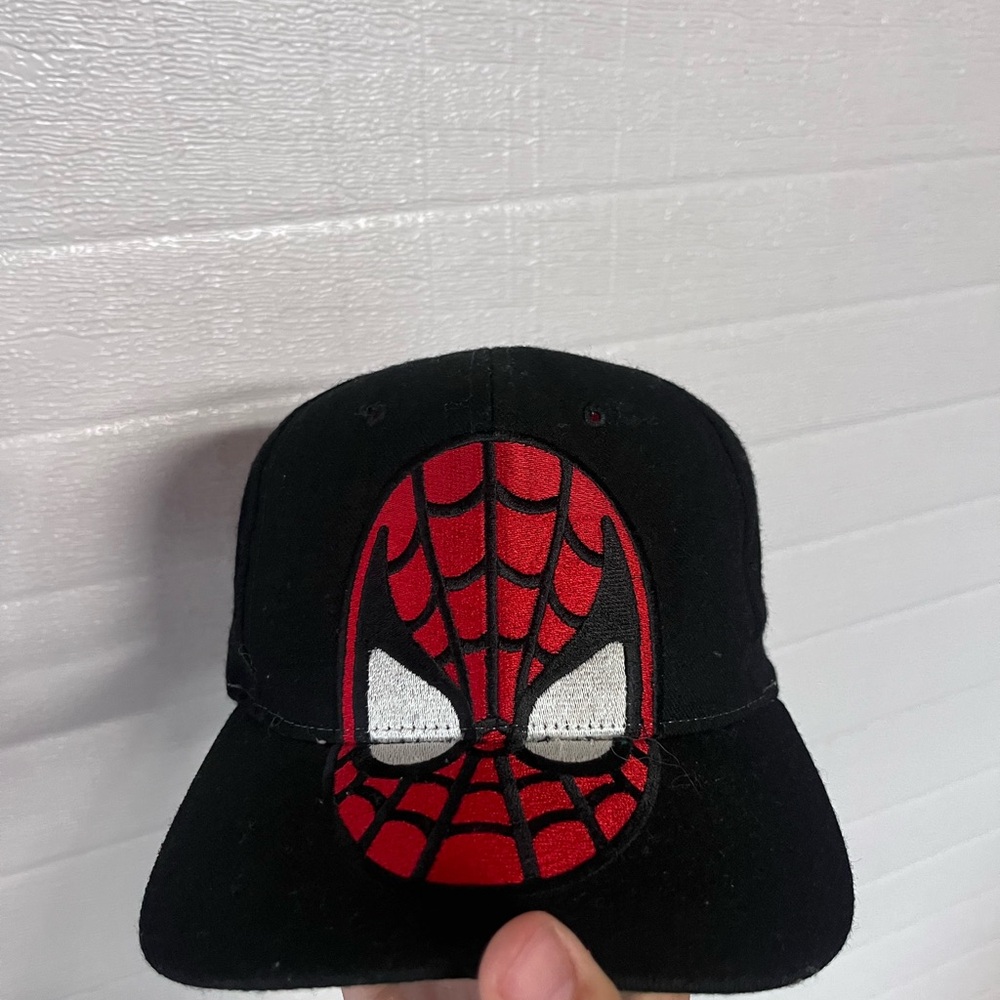 Vintage Spider-man 1993 Marvel Big Face Spell Out Grail Snapback Hat